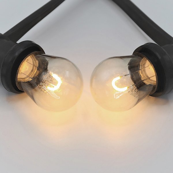 Lichterkette mit Glhbirnen Warmwei (bis 100 m erweiterbar)  | versch. Lngen [mieten]