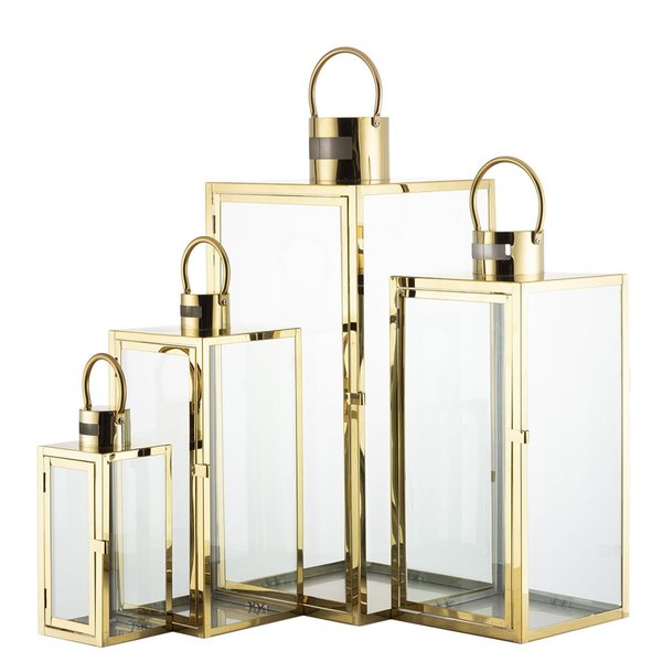 Laternen Set 4-teilig | H. 37, 51, 61, 75 cm | Gold  [mieten]